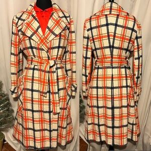 60s/70s Wool Plaid Coat